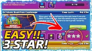 How To Complete October Qualifier Challenge Easily | How To 3 Star New Event In Coc | Core Gaming!