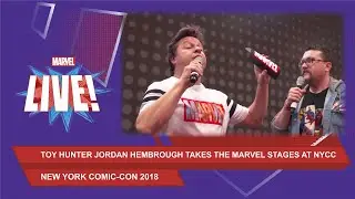 Toy hunter Jordan Hembrough tests Marvel fans on their toy knowledge at NYCC!