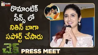 Priya Prakash Varrier about Nithiin | Check Press Meet | Rakul Preet | Priya Varrier | Telugu Cinema