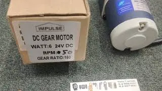 IMPULSE AC DC Gear Motor 24 VoltDc 50RPM Demo