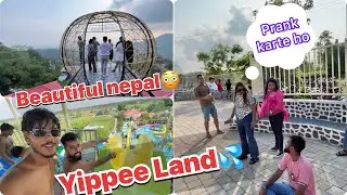 Water park in Nepal 🇳🇵(yippee Land) ! Beautiful nepal 🫶 #nepal #nepalvlog #waterpark #mountains