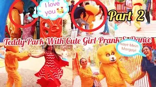 Teddy Bear Park Prank Cute Girl🥰 || Part 2 || Crazy Reaction ||  #Localteddybearprank || #CrazyTeddy
