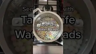 Sensory play using tapioca pearls as taste-safe water beads