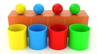 Learn Colors With Footballs ( 3D English Educational Video For Children )