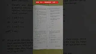 OPSC GS-1 ANSWERKEY #opscocs #generalstudies1 #answerkey