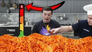 We Created The Spiciest Noodles For Our First Mukbang 🔥