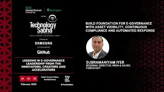 Subramaniyam Iyer, Regional Director, India & SAARC, Forescout | TechSabha Kochi | 24th Feb 2023