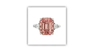 7.55-Ct Peach Tourmaline & Shield Diamonds &mdash; Three-Stone Platinum Ring | Unique Engagement Ring