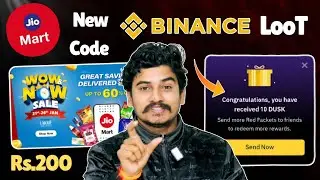 Jiomart New Coupon Code Today | Binance Red Packet Giveaway Today | Amazon Shopping Voucher #jiomart