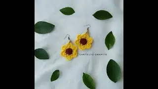 Crochet Sunflower Earrings