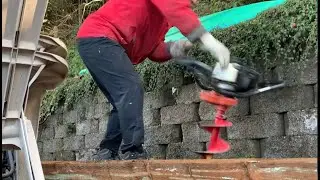 Construction Fail - Runaway Post Hole Auger Throws Operator