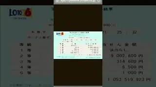 第2050回ロト6抽選結果！1等無し2等9,002,800円3等314,600円4等6,500円5等1,000円キャリーオーバー1053519923