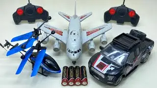 Radio Control RC Flying Helicopter with Rechargeable  RC Light Car and Airplane Unboxing & Testing 😍