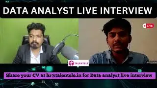 DATA ANALYST LIVE MOCK INTERVIEW 2024 | MUST WATCH | BEST DATA ANALYTICS INSTITUTE in BHUBANESWAR