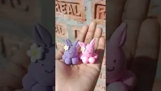 CUTE MINI BUNNY'S CLAY ART🎨😍✨ #art #mahiaart #mahiartvision #smartartandcrafts #shortvideos