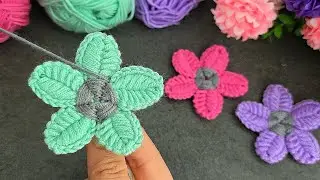 🌸 DIY Crochet Flower with 5 Petals | Beginner Friendly Tutorial