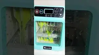 Unboxing Car Wash Dishwasher Cleaning Yellow Slime! 🚗💛🧽 ASMR Playtime!