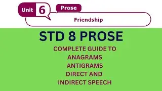 Friendship 8th std prose Book Back Answers | 8th Standard English Unit 6 Question Answers|friendship