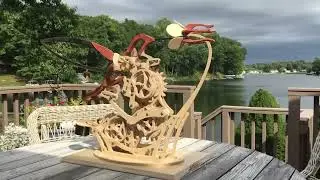 3d Wooden Mechanical Hummingbird