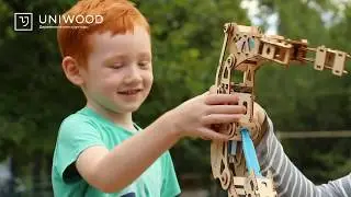 Гидравлическая рука UNIMO от  UNIWOOD - Деревянный конструктор, механический 3D пазл