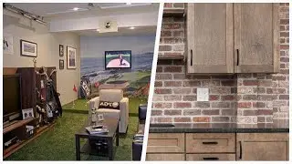 75 Green Floor And Pink Floor Basement Design Ideas You'll Love ⭐
