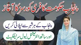 CM Punjab Free IT Courses 2026 - Hunarmand Program IT Training With International Certification