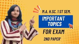 Important Topics for MA HSc 1st Sem 2nd paper ( Communication and Extension in Home Science)