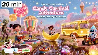 🍭🎪 Candy Carnival Kids Songs! | Lipapaa 3D Fun Rhymes Compilation 🍌✨🎶