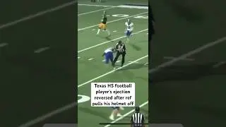 A Texas high school football ref was seen ripping a player&rsquo;s helmet off during a game last week.