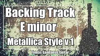 Nothing Else Matters Solo Backing Track in E minor - Em - Metallica Style Guitar Jam Backtrack - v1