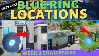 Collect *FLOATING RINGS* at LAZY LAKE in Fortnite! (Week 3: Floating Ring Locations)
