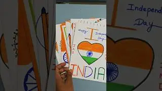Diy independence day greeting card ideas #shorts #independenceday #greetingcard #15august #trending