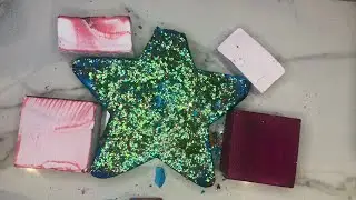 Shades of Pinks with a Blue Star | Gym Chalk Crush | Satisfying | ASMR 