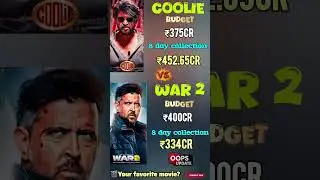 WAR 2 Box Office Collection, Hrithik Roshan, Jr NTR, WAR 2 vs Coolie 8th Day collection Worldwide,