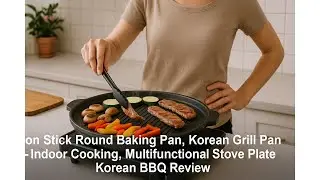 🍳 Non Stick Round Baking Pan, Korean Grill Pan, Multifunctional Stove Plate -Korean BBQ Review 🍳