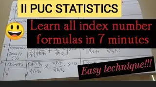 II puc statistics/Index number  formulas easy method