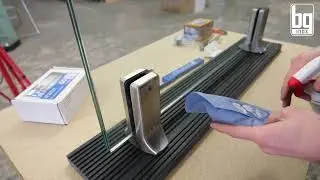 Montage Ganzglasgeländer GlasBase | B+G Bauelemente