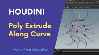 How To Poly Extrude Along A Curve | Houdini Procedural Modelling #3dmodeling
