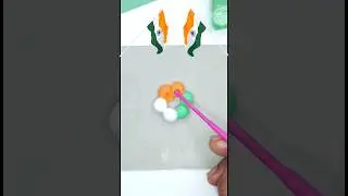 Diy 🇮🇳tricolor hair pin|Independence day hair clip|#shorts#diy#15august#hairclip#craft#jaihind#india