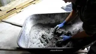 How to mix a concrete design for hand sculpting cement.