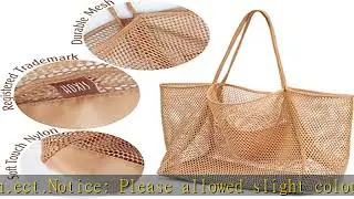 HOXIS Mesh Beach Tote Womens Shoulder Handbag
