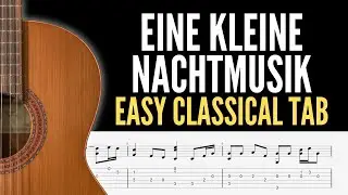 Eine Kleine Nachtmusik Easy Fingerstyle Tab | Beginner Classical Guitar (Mozart)