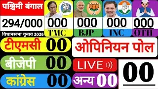 Bengal Election 2026 Opinion Poll. Who will win the best Bengal Election BJP or TMC Mamata Banerj...