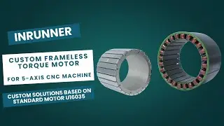 Case Study 2: Custom Frameless Motor U160100 T0097 Powers Next Gen 5 Axis CNC Machine #torquemotors