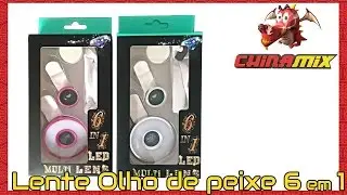 Clipe de lente Olho de peixe 6 em 1
