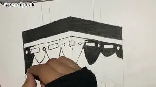 How to Draw Kaaba sketch | kaaba Drawing Tutorial || Makkah Drawing | @pencilpeak