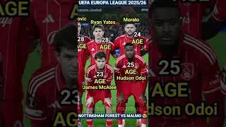 Nottingham Forest 3 - 0 Malm&ouml; FF | UEFA Europa League 2025/26 Season I Football Players Current Age