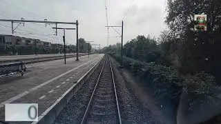 Поездка с машинистом поезда из Гааги в Дордрехт. (Со спидометром)