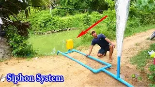 OMG Auto Pump Water from River- Siphon System. Siphon System Strong Water Sucking from River 24h/Day