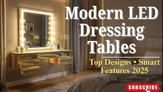 Modern LED Mirror Dressing Table Designs 2025 &ndash; Wall-Mounted,& Sliding Storage | Craftatoz